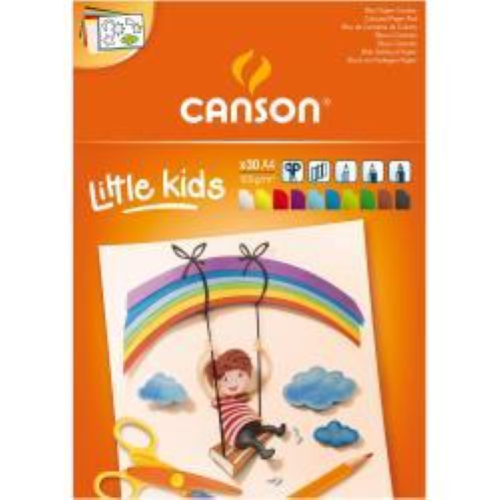 CANSON KIDS BLOCCO DA DISEGNO A4 120 GR 30 FOGLI COLORI ASSORTITI
